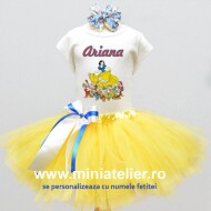 Compleu Tutu Personalizat Alba Ca Zapada