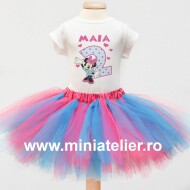 Set Aniversar Pentru Fetite Minnie Turquoise