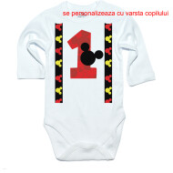 Body Aniversare Mickey Bretele