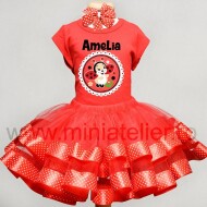 Set Cu Fustita Tutu Cu Buline Ladybug
