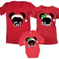 Set Familie Rosu Craciun Bebe Mickey