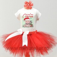 Compleu Cu Fustita Tutu Primul Craciun