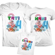 Set De Tricouri De Familie Gumball